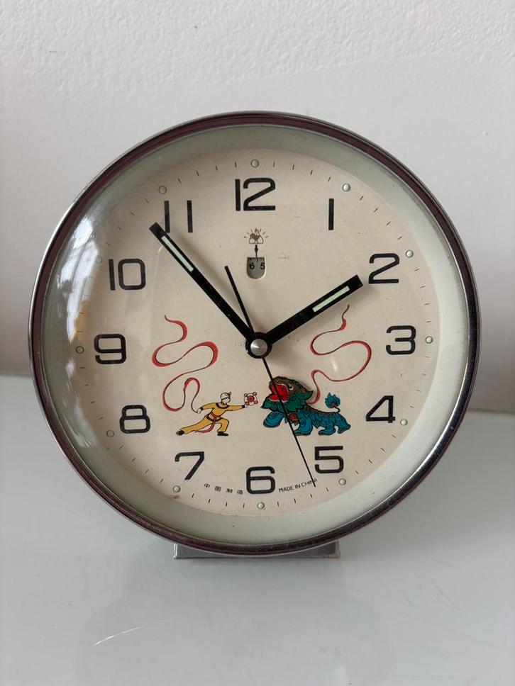 Wekker retro vintage - werkt., Antiek en Kunst, Antiek | Klokken, Ophalen of Verzenden