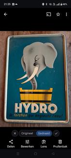 Belgisch bordje van Hydro 1946,, FR blik, Fr. Delamare, Ophalen, Zo goed als nieuw