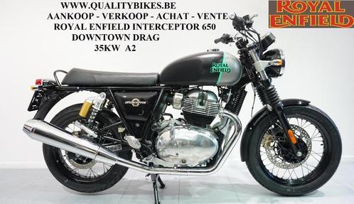 ROYAL ENFIELD INTERCEPTOR 650 ABS DOWNTOWN DRAG 35KW A2, Motoren, Motoren | Royal Enfield, Bedrijf