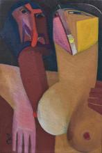 schilderij 'Les anamorphoses' van André Castinel, Antiek en Kunst, Kunst | Schilderijen | Klassiek, Ophalen