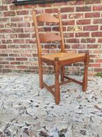 Zes eiken houten stoelen met rieten zitting, Ophalen, Gebruikt
