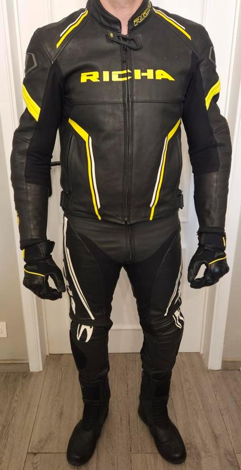 Richa 2-delig motorpak, Motoren, Kleding | Motorkleding, Broek | leer, Heren, Tweedehands, Ophalen of Verzenden