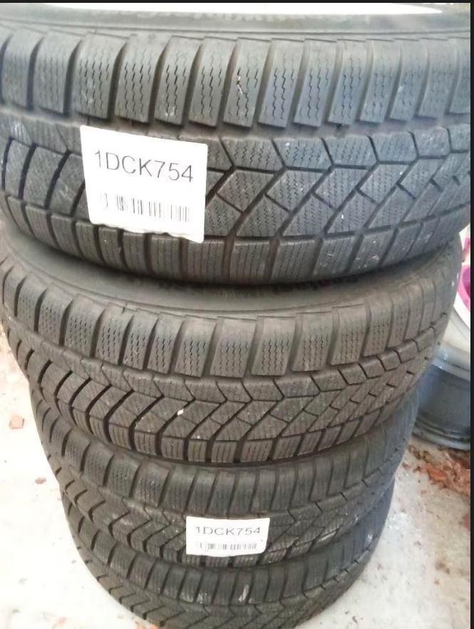 Winterbanden Continental op velg, nieuwstaat., Auto-onderdelen, Banden en Velgen, Banden en Velgen, Winterbanden, 16 inch, 205 mm