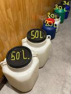 Fûts en pvc avec fermeture a vis stockage nourriture, 15€/pc, Enlèvement ou Envoi, Comme neuf