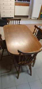 Eettafel met stoelen, Huis en Inrichting, Tafels | Eettafels, Overige vormen, 50 tot 100 cm, 150 tot 200 cm, Gebruikt