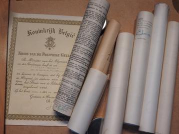1940-45 LOT Weerstander Pol Gevangene Oorkonden - Documenten beschikbaar voor biedingen