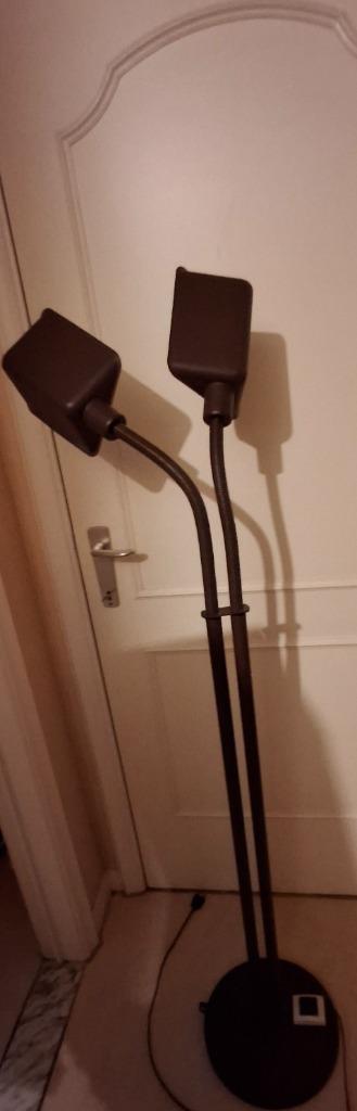 retro dubbele vloerlamp met gooseneck van Herda, Huis en Inrichting, Lampen | Vloerlampen, Zo goed als nieuw, 150 tot 200 cm, Metaal