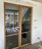 Eiken binnendeur met glas stomp en opdek, Doe-het-zelf en Bouw, Nieuw, Schuifdeur, 80 tot 100 cm, Ophalen of Verzenden