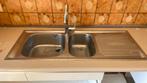 Wasbak dubbel inox, Ophalen, Gebruikt