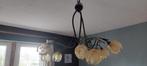 Lustre noir avec 3 branches de 3 ampoules de 40 w soit 360 w, Maison & Meubles, Lampes | Suspensions, Comme neuf, Enlèvement