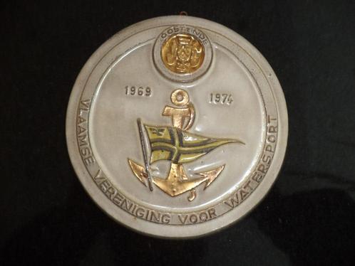 vintage keramiek A. Michiels Oostende Vereniging WATERSPORT, Antiek en Kunst, Antiek | Keramiek en Aardewerk, Ophalen of Verzenden