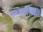 2 ligbedden met kussens voor terras of tuin, Tuin en Terras, Ligbedden, Ophalen, Zo goed als nieuw, Plastic, Verstelbaar