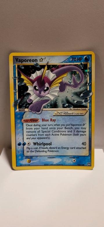 Vaporeon (Gold Star) - Power Keepers, Enlèvement ou Envoi, Comme neuf