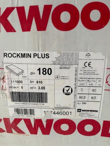 Rockwool Plus 180mm - 1 volledig pak, Neuf, Isolation de toiture, 5 à 10 m², 12 cm ou plus