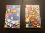 Sonic racing en super mario 3D world, Games en Spelcomputers, Ophalen, Zo goed als nieuw