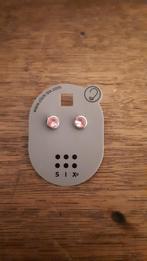 Boucles d'oreilles en argent avec pierre rose, Bijoux, Sacs & Beauté, Boucles d'oreilles, Enlèvement ou Envoi, Rose, Argent, Neuf