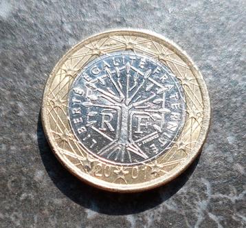 1 euro Frankrijk 2001 Liberte Egalite Fraternite beschikbaar voor biedingen
