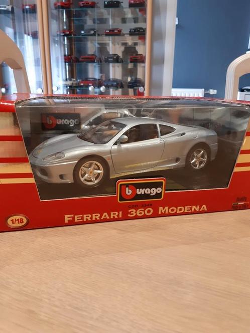 Ferrari 360 Modena 1/18 Bburago, Hobby en Vrije tijd, Modelauto's | 1:18, Zo goed als nieuw, Anson, Ophalen of Verzenden