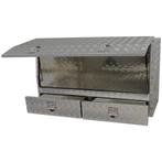 Aluminium Opbergkist met Deur en 2 Lades – Traanplaat, Verzenden