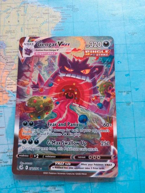 Gengar vmax., Hobby en Vrije tijd, Verzamelkaartspellen | Pokémon, Zo goed als nieuw, Ophalen of Verzenden