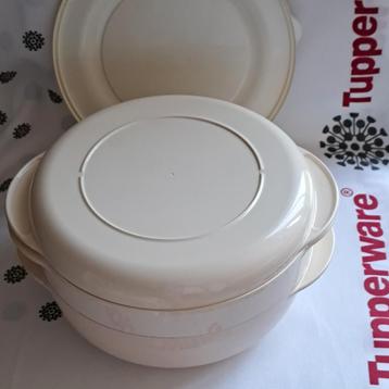 Tupperware microplus rond 1,5 L + stoomschaal beschikbaar voor biedingen