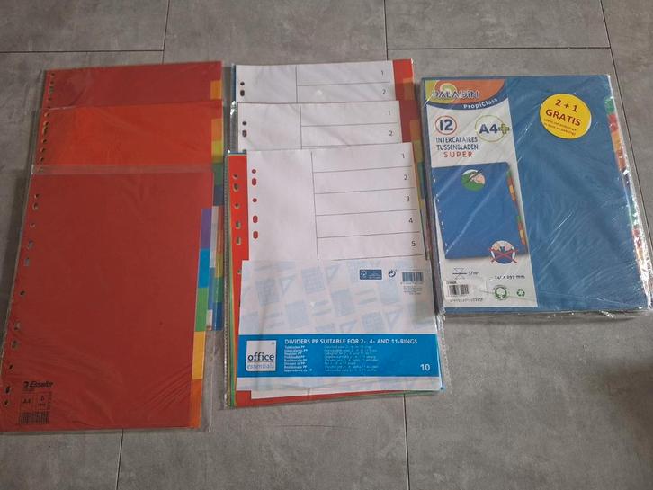 verdelers ( prijs voor set), Diversen, Schrijfwaren, Zo goed als nieuw, Ophalen of Verzenden