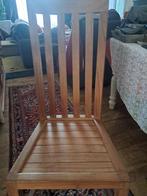 4 landelijke massieve teakstoelen, Huis en Inrichting, Ophalen, Overige kleuren, Zo goed als nieuw, Vier