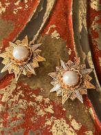 Vintage oorbellen van goud en zilver, Handtassen en Accessoires, Antieke sieraden, Overige materialen
