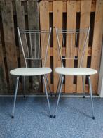 Vintage Keukenstoelen - set van 2, Huis en Inrichting, Stoelen, Ophalen, Wit