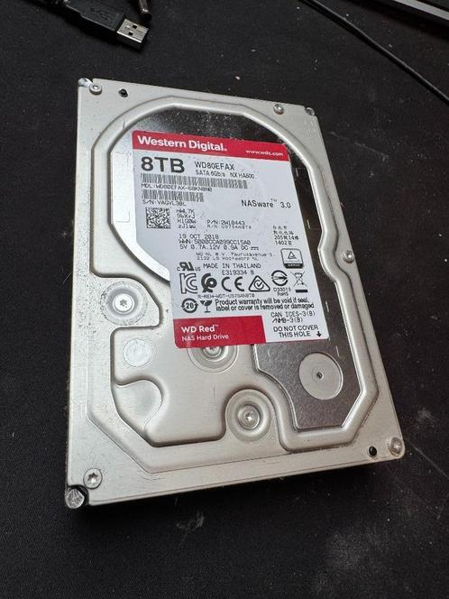 Western Digital 8TB - WD80EFAX, Informatique & Logiciels, Disques durs, Utilisé, Interne, SATA, Enlèvement ou Envoi