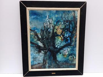 Lajos Sebök schilderij surrealistisch ( Salvador Dali ) beschikbaar voor biedingen