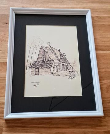 Originele tekening - Bitia Rosendor (1962) - Oostkerke beschikbaar voor biedingen