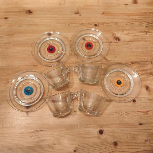 Set de 4 tasses et 4 soucoupes Lavazza A modo Mio rare, Huis en Inrichting, Keuken | Servies, Zo goed als nieuw, Kop(pen) en/of Schotel(s)