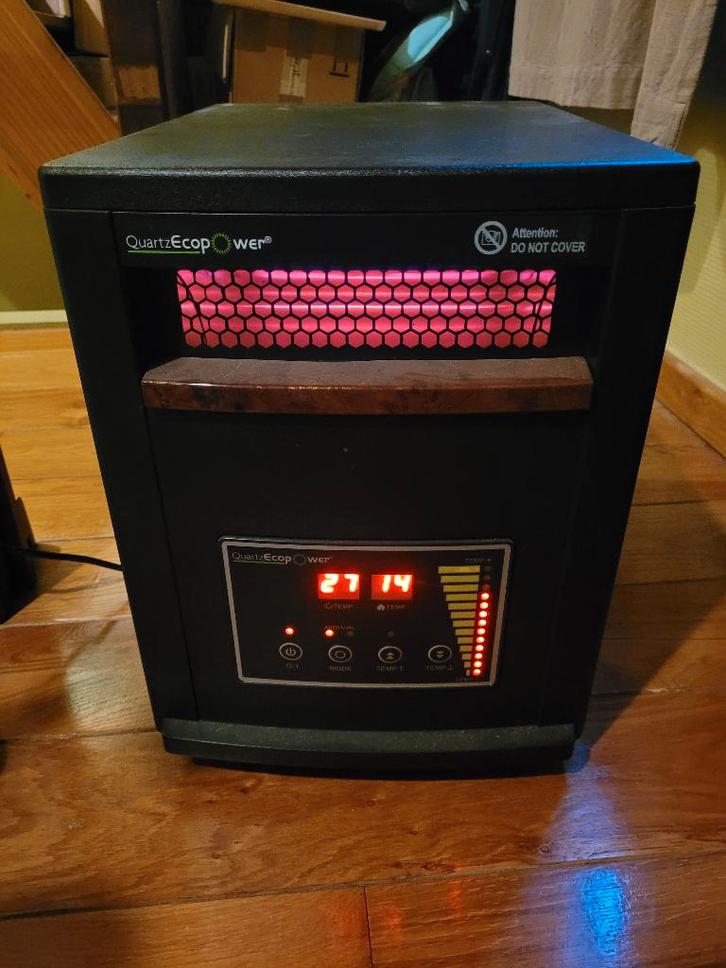 Verrolbare kwarts infraroodverwarming met afstandsbediening, Doe-het-zelf en Bouw, Verwarming en Radiatoren, Zo goed als nieuw