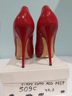 509C* Jimmy CHOO pumps in rood lakleer (40,5), Kleding | Dames, Schoenen, Pumps, Jimmy CHOO, Verzenden, Gedragen