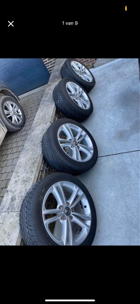 4x Opel insignia velgen + winterbanden 5x120, Auto-onderdelen, Banden en Velgen, Banden en Velgen, Winterbanden, 18 inch, Personenwagen