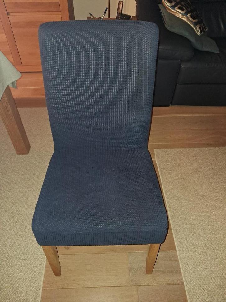 Eetkamerstoelen, Huis en Inrichting, Stoelen, Gebruikt, Vijf, Zes of meer stoelen, Hout, Blauw, Ophalen