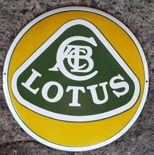 Lotus emaillen reclame borden andere garage showroom borden, Collections, Marques & Objets publicitaires, Comme neuf, Panneau publicitaire