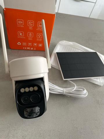Camera surveillance alarme sonore  sans cable solaire, Enlèvement, Comme neuf