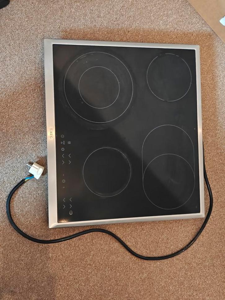 Aeg kookplaat - hk634060xb, Elektronische apparatuur, Kookplaten, Gebruikt, Inbouw, Elektrisch, 4 kookzones, Ophalen