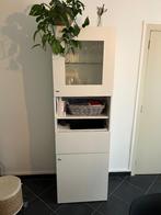 Witte hoge opbergkast, Huis en Inrichting, Ophalen, 50 tot 100 cm, Zo goed als nieuw, 150 tot 200 cm