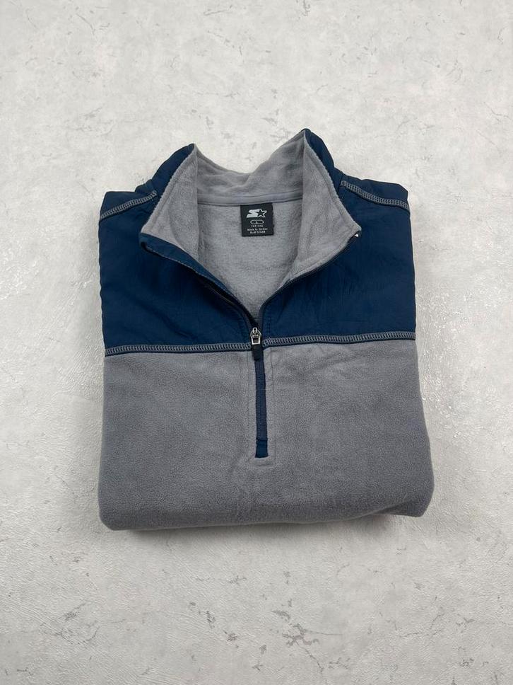 Veste Polaire Half zip Starter Taille L Homme Bleu/Gris, Kleding | Heren, Jassen | Winter, Zo goed als nieuw, Blauw, Ophalen of Verzenden