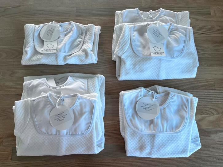 Babypakjes Petit Mouton wit wafelstof, Kinderen en Baby's, Babykleding | Maat 56, Nieuw, Ophalen of Verzenden