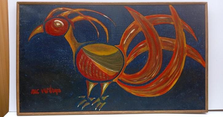 VERDUYN schilderij cobra stijl, Antiek en Kunst, Kunst | Schilderijen | Klassiek, Ophalen
