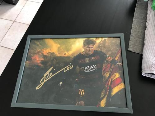 L.Messi gehandtekende foto met COA, Verzamelen, Sportartikelen en Voetbal, Nieuw, Poster, Plaatje of Sticker, Verzenden
