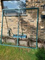 Metalen tuinhek / tuinpoort zonder palen, Ophalen, Gebruikt, 150 tot 200 cm, Draaipoort