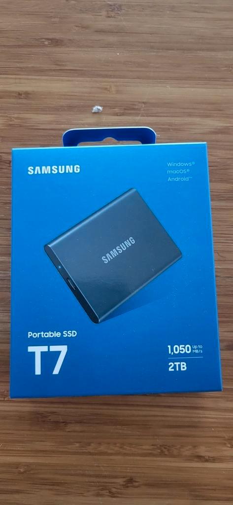 Samsung Portable SSD T7 2TB - NIEUW, Computers en Software, Harde schijven, Nieuw, Extern, SSD, USB, Ophalen of Verzenden