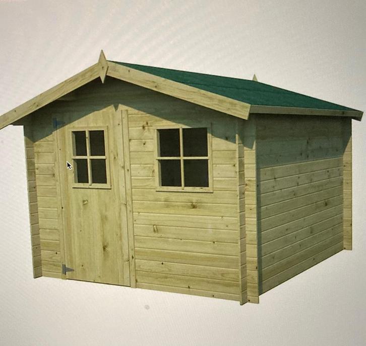 Tuinhuis, Jardin & Terrasse, Abris de jardin, Neuf, Abri de jardin, Bois, 250 à 300 cm, 200 à 400 cm, 1 fenêtre, Enlèvement