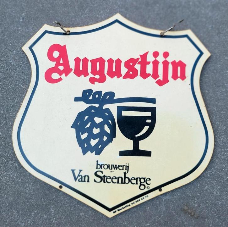 Augustijn pvc publiciteitsbord, Verzamelen, Biermerken, Zo goed als nieuw, Ophalen of Verzenden