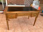 Bureau bois & cuir avec allonges Rigaux Visé, Enlèvement, Utilisé, Bureau